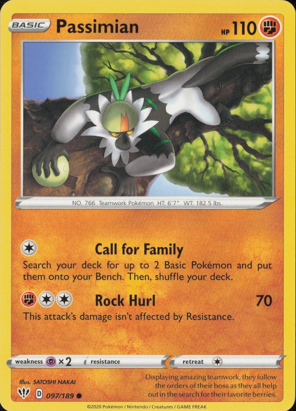 Passimian Common SWSH03: Darkness Ablaze 097/189 NM