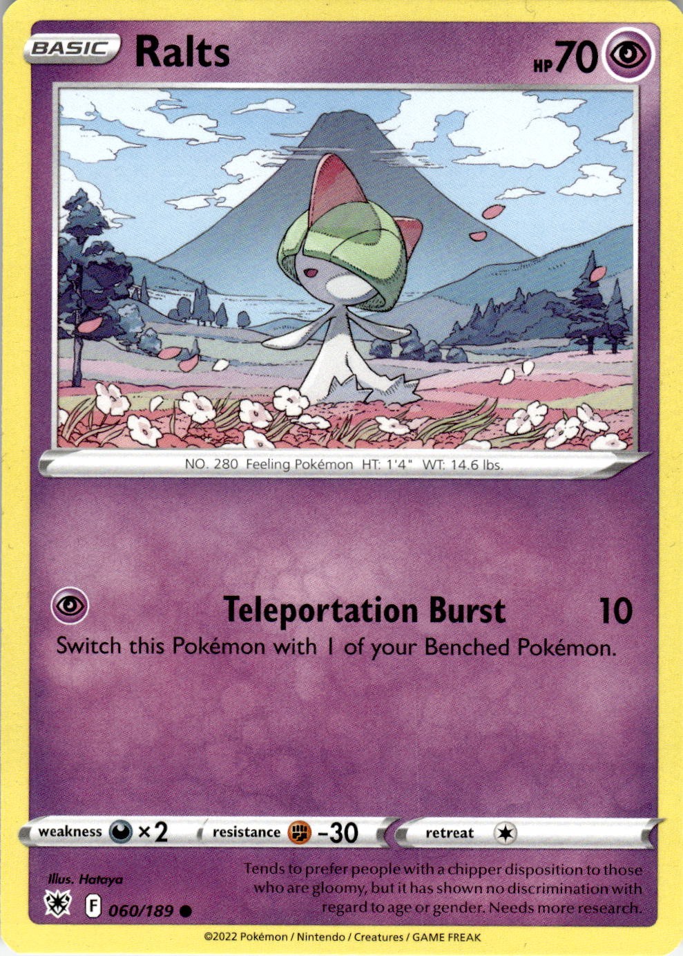 Ralts 060/189 Common Astral Radiance Pokemon Near Mint