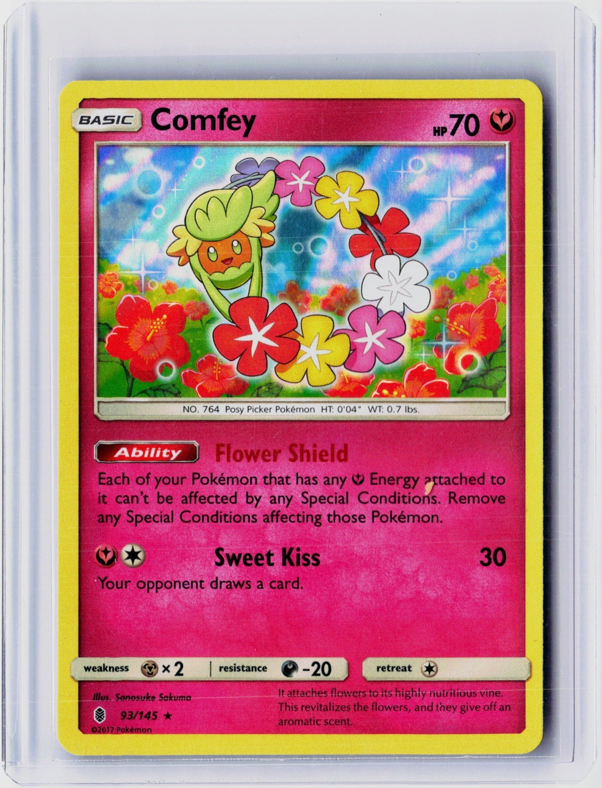 Comfey Reverse Holo Holo Rare SM - Guardians Rising 93/145 NM