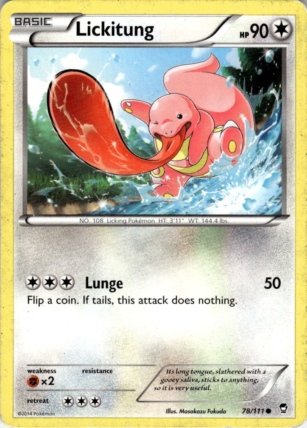 Lickitung 78/111 Common Furious Fists Pokemon Lightly Played