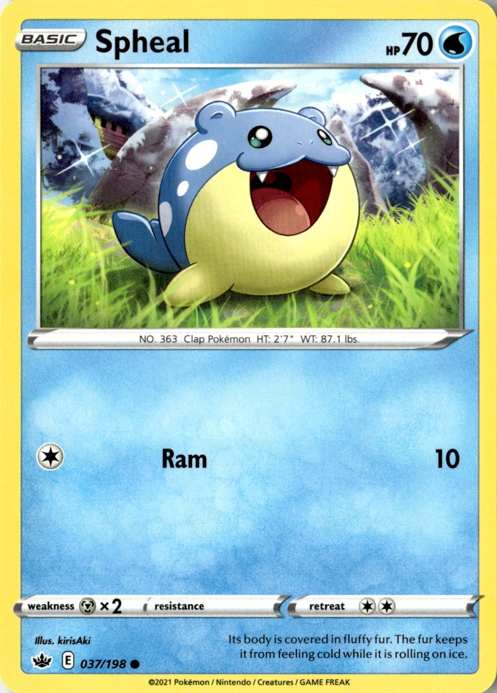 2021 POKEMON SPHEAL 037/198 COMMON CHILLING REIGN NEAR MINT