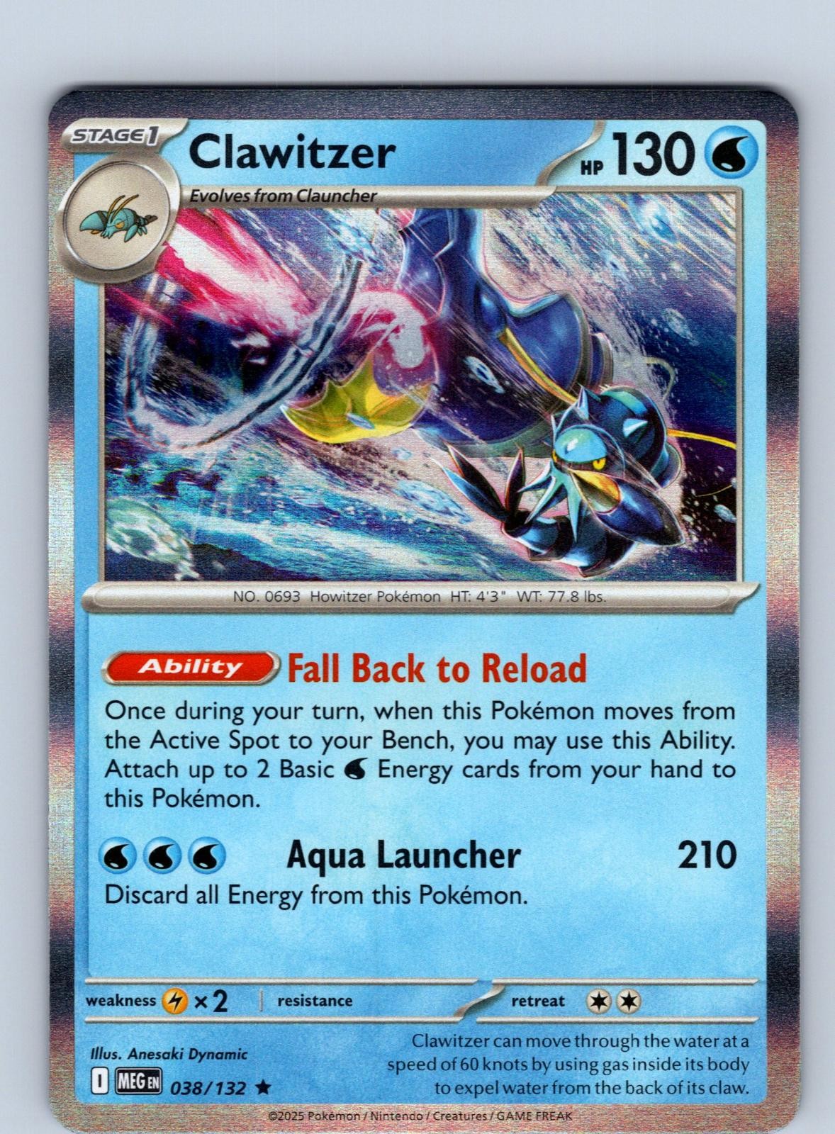 Clawitzer 050/198 Common Scarlet & Violet Pokemon Near Mint