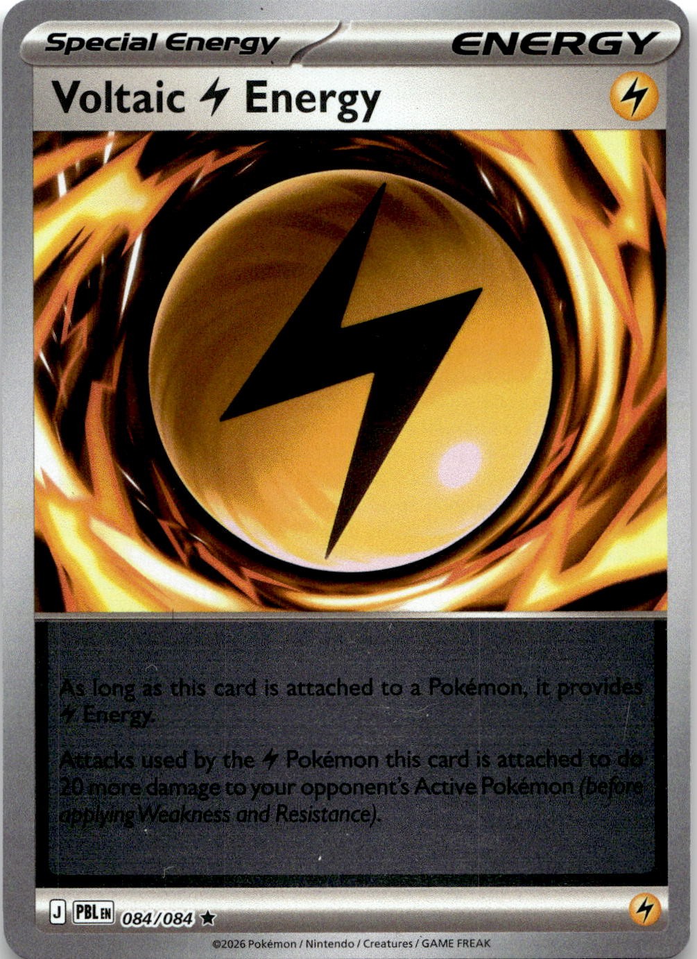 Voltaic Lightning Energy 084/084 Rare Pitch Black Pokemon Reverse Holo Near Mint
