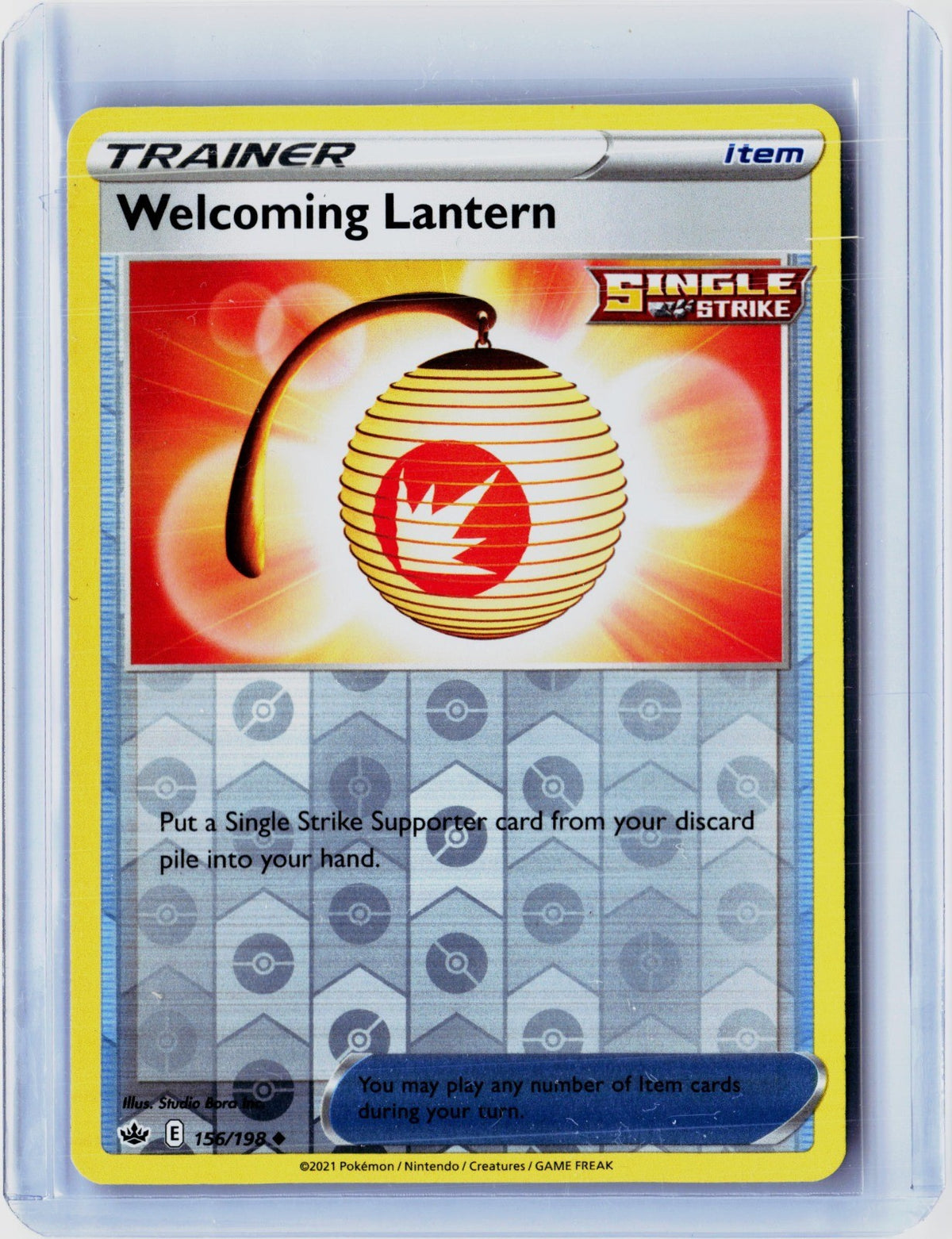 Welcoming Lantern Reverse Holo Uncommon SWSH06: Chilling Reign 156/198 NM
