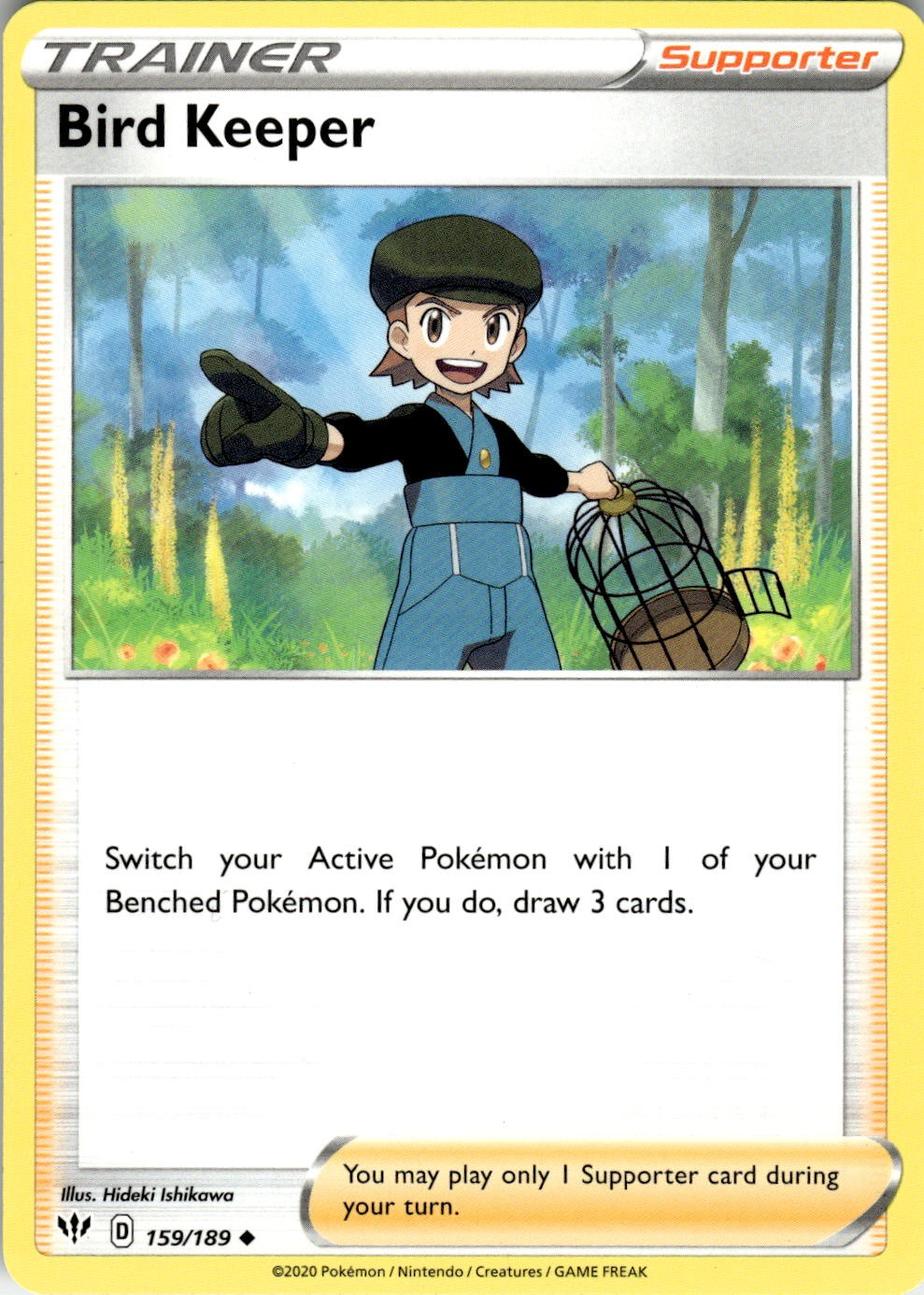 Bird Keeper 159/189 Uncommon Darkness Ablaze Pokemon Near Mint