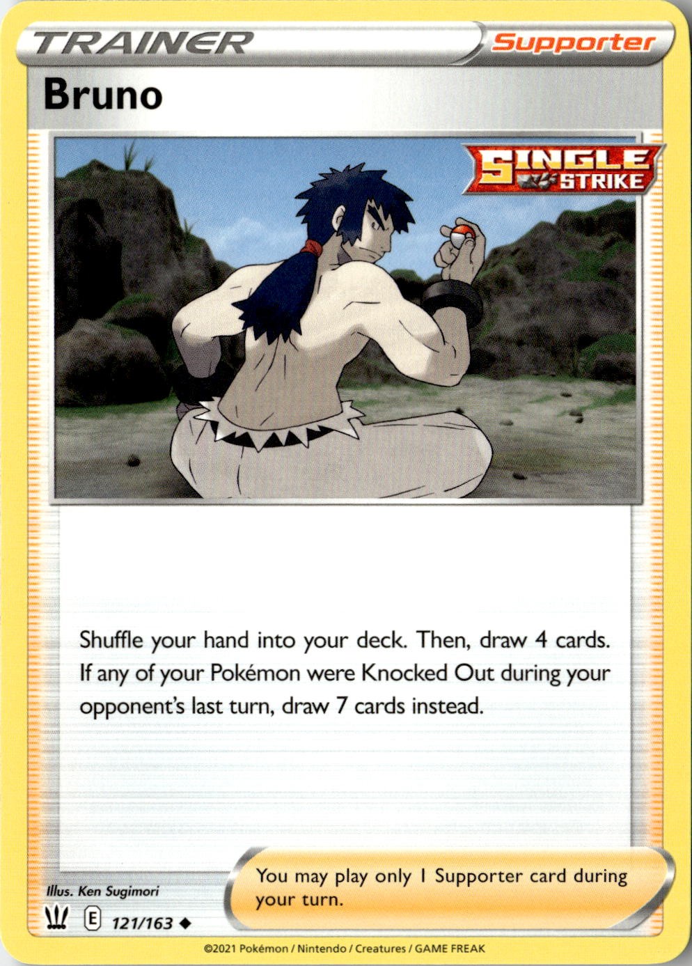 2021 POKEMON BRUNO 121/163 UNCOMMON BATTLE STYLES NEAR MINT