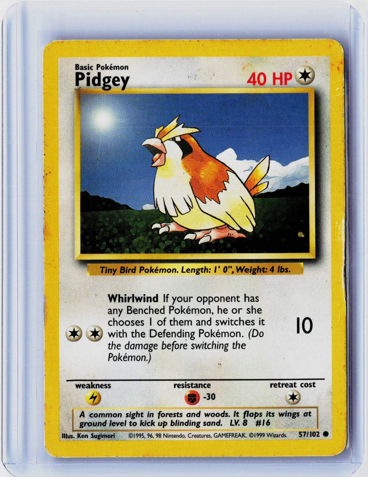 Pidgey Common Base Set 057/102 NM