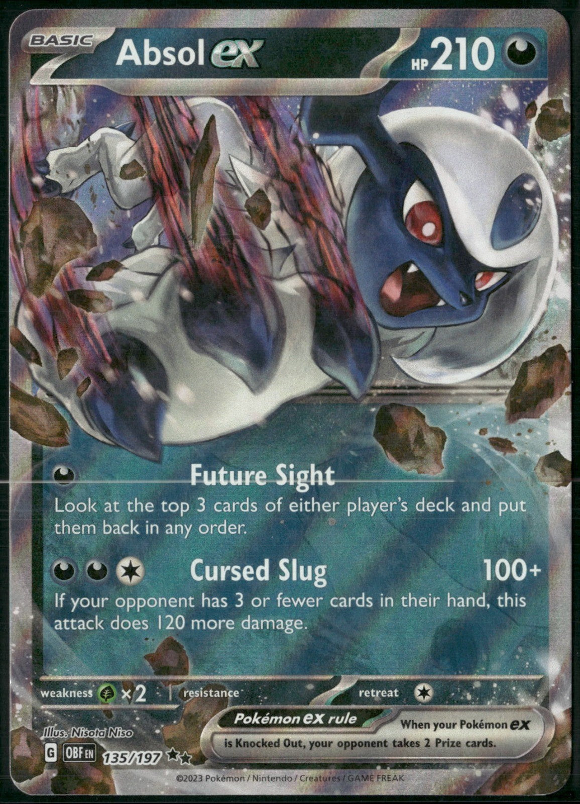 Absol ex Holo Double Rare SV03: Obsidian Flames 135/197 NM