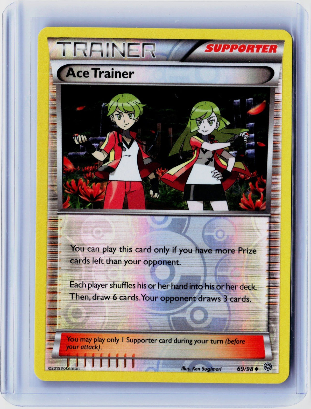 Ace Trainer Reverse Holo Uncommon XY - Ancient Origins 69/98 NM