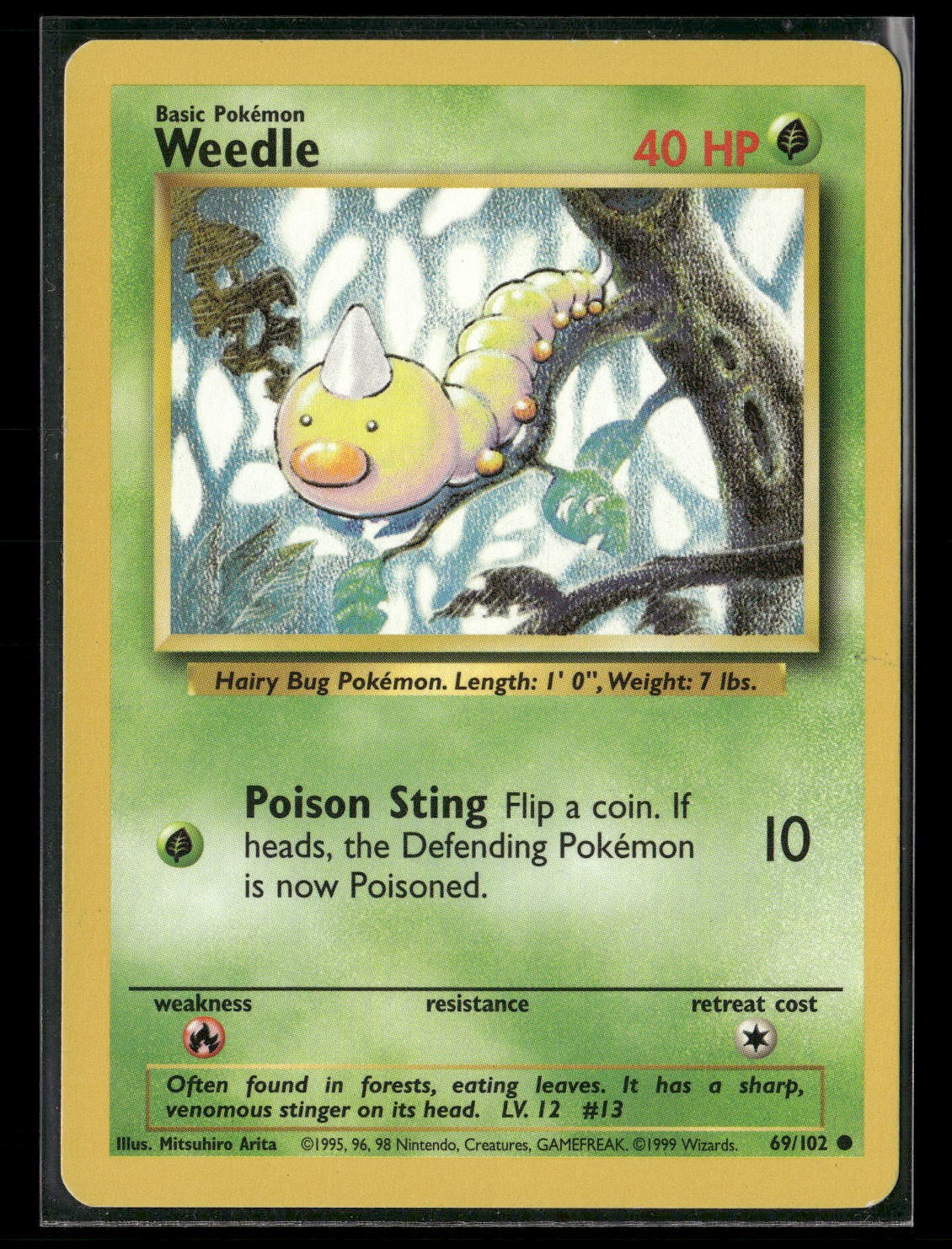 Weedle Common Base Set 069/102 LP