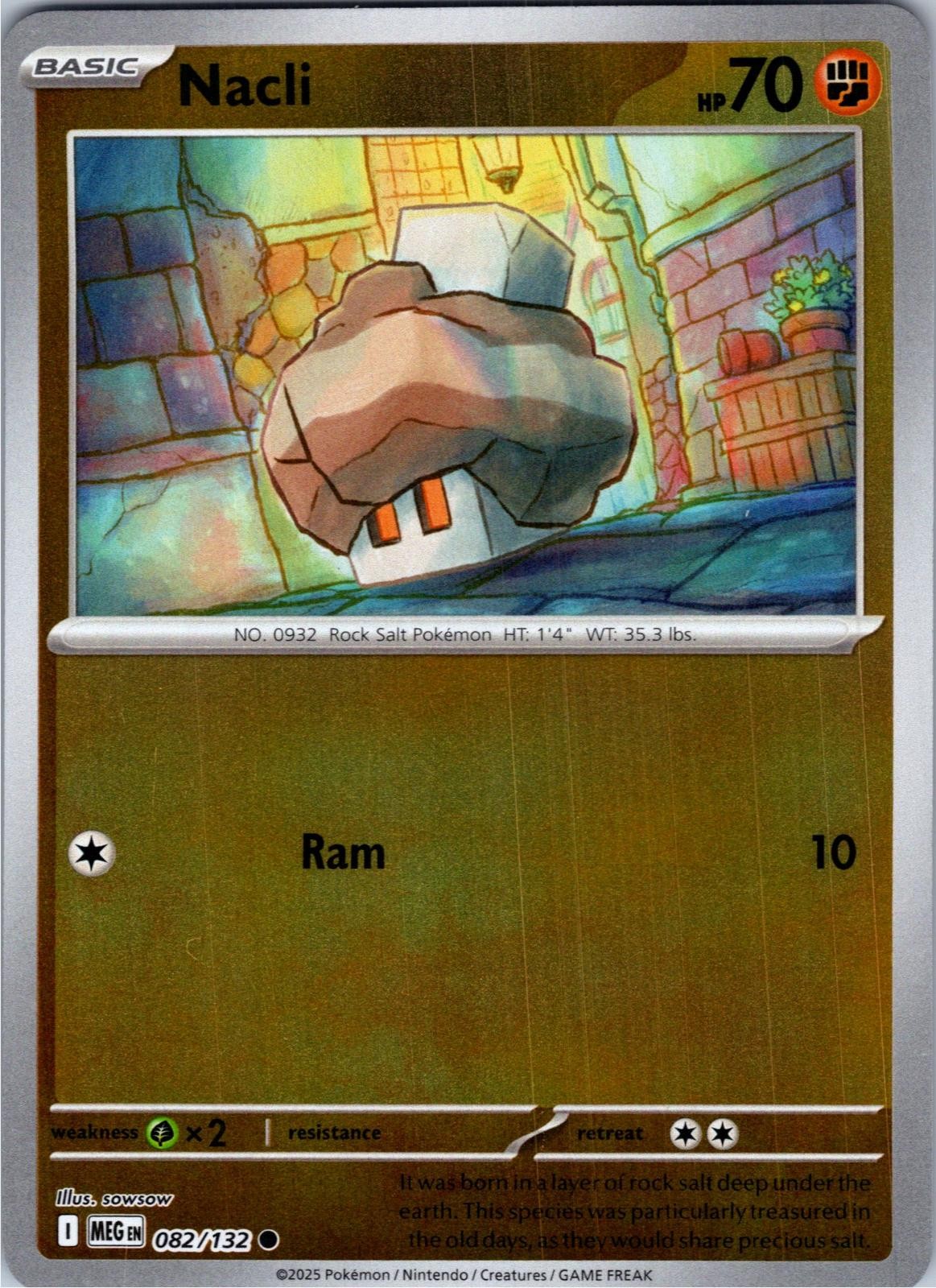 Nacli 082/132 Common Mega Evolution Pokemon Lightly Played