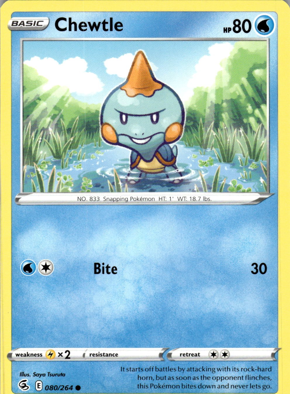 2021 POKEMON CHEWTLE 080/264 COMMON FUSION STRIKE NEAR MINT