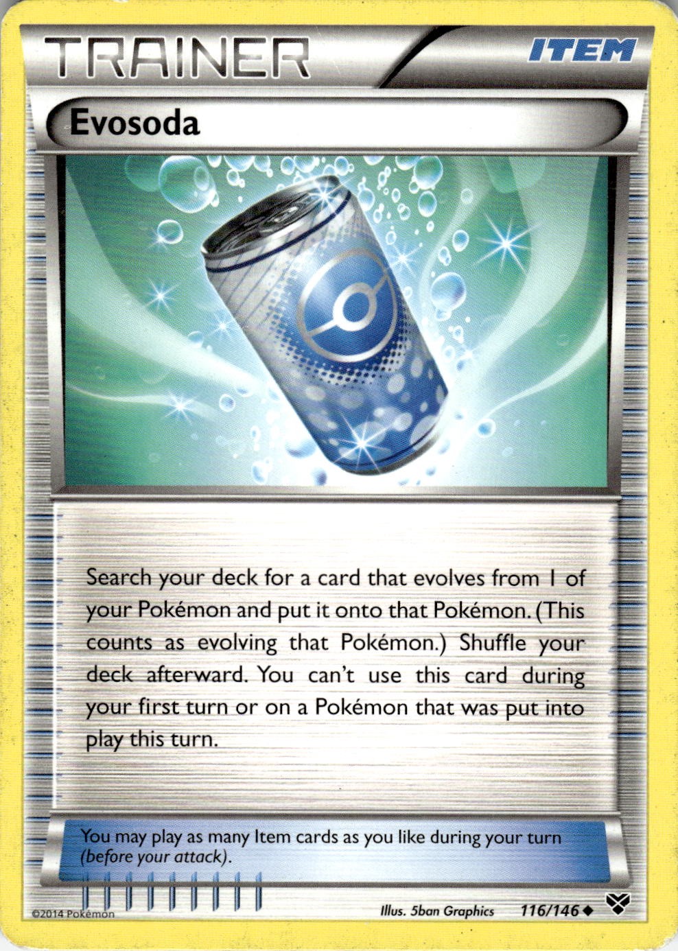 Evosoda 116/146 Uncommon XY Base Set Pokemon Near Mint