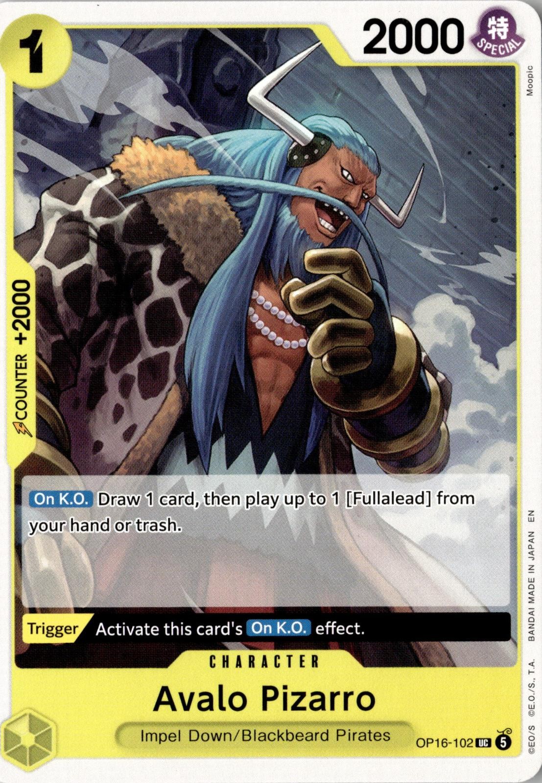 2026 ONE PIECE AVALO PIZARRO OP16-102 UNCOMMON THE TIME OF BATTLE NEAR MINT