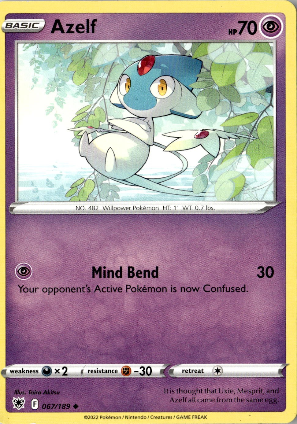 2022 POKEMON AZELF 067/189 UNCOMMON ASTRAL RADIANCE NEAR MINT