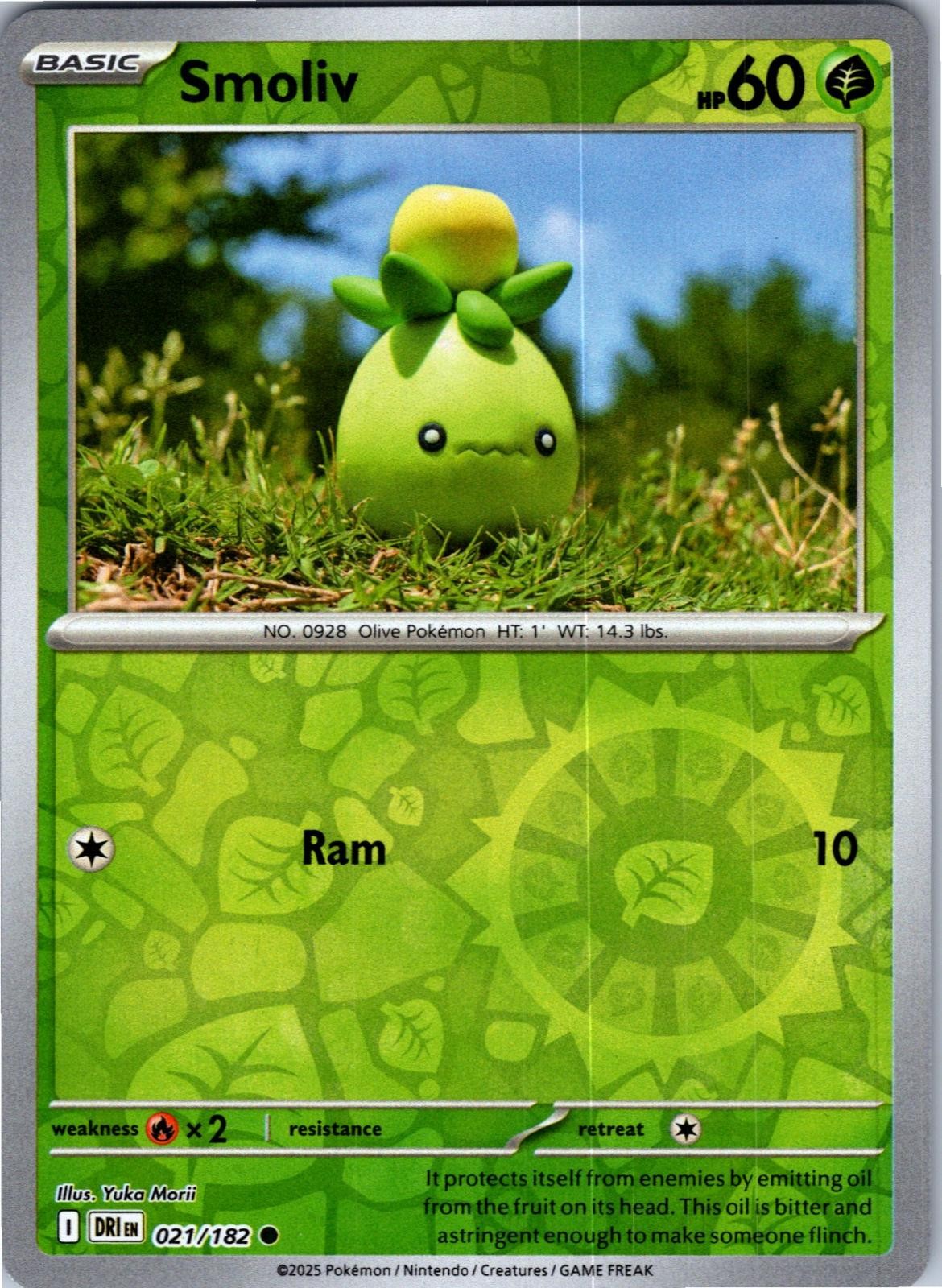 Smoliv 021/182 Common Destined Rivals Pokemon Lightly Played