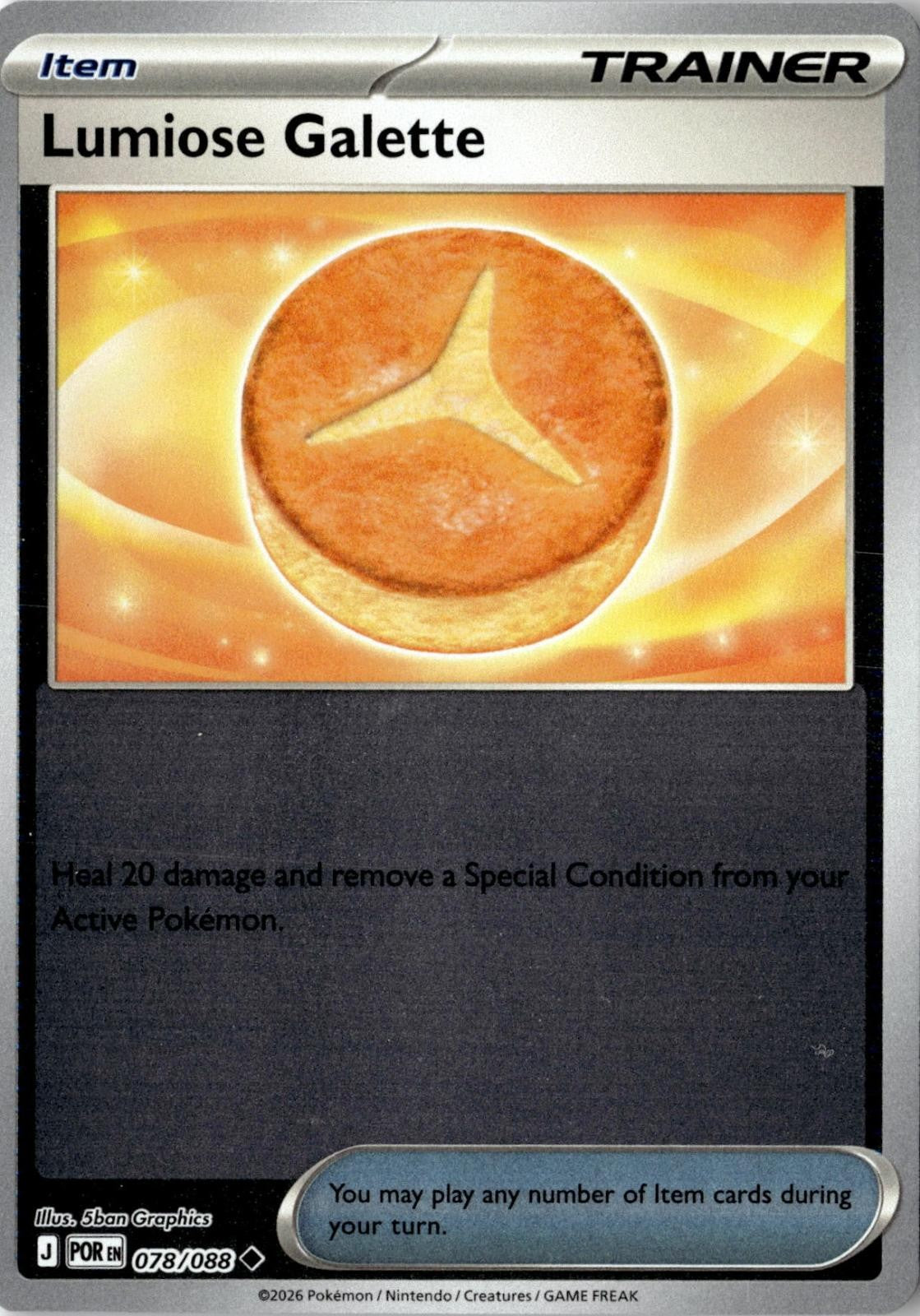 2026 POKEMON LUMIOSE GALETTE 078/088 UNCOMMON PERFECT ORDER REVERSE HOLO NM