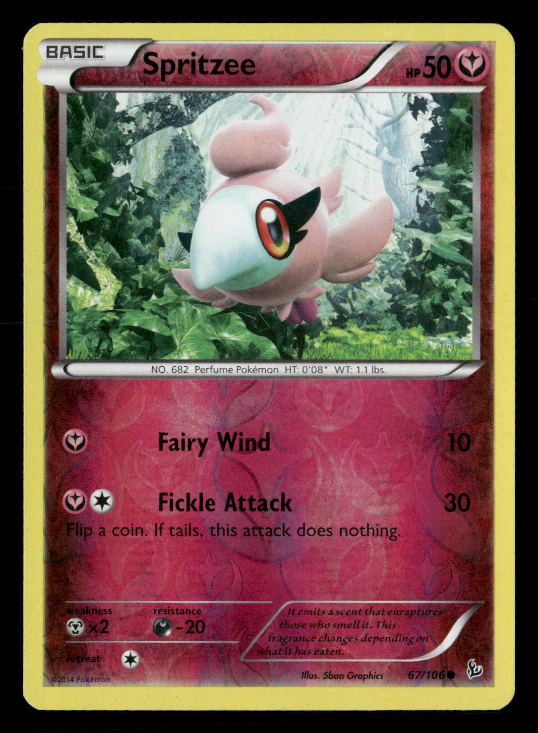 Spritzee Reverse Holo Common XY - Flashfire 67/106 NM