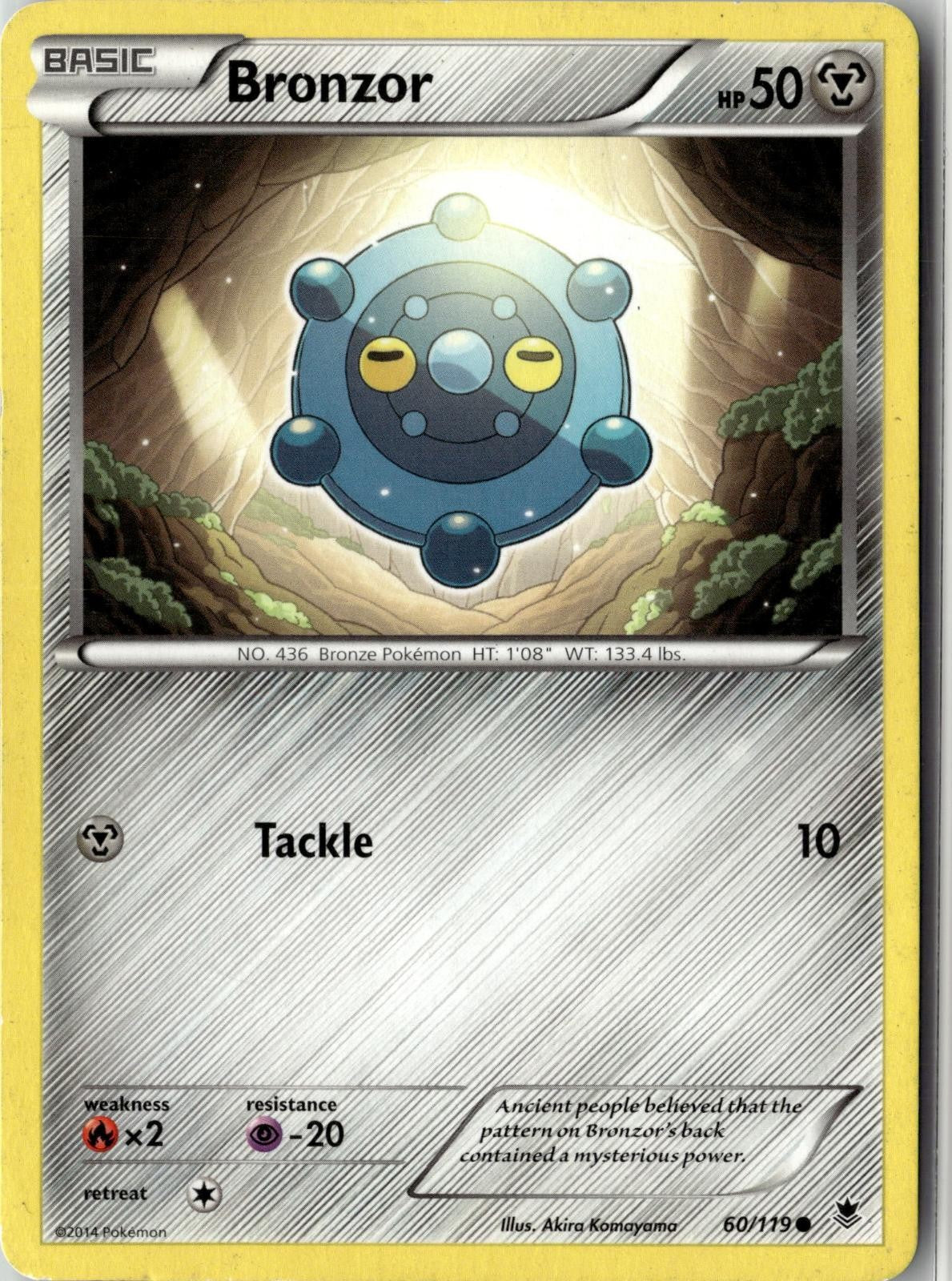 2014 POKEMON BRONZOR 60/119 COMMON PHANTOM FORCES NEAR MINT