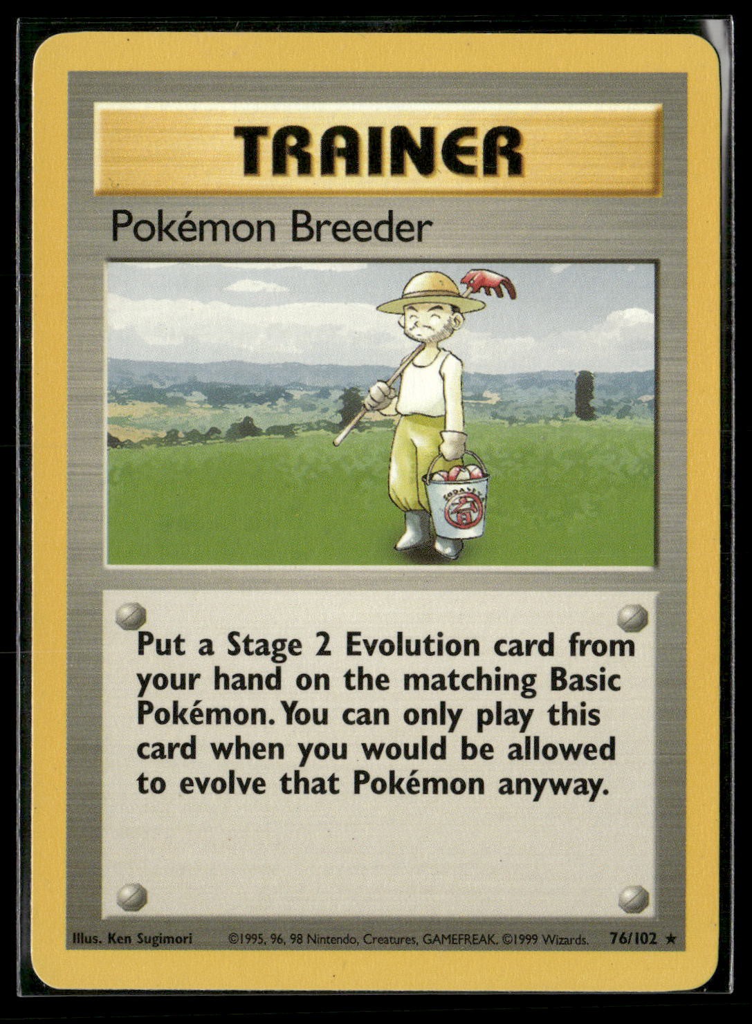 Pokemon Breeder Rare Base Set 076/102 NM