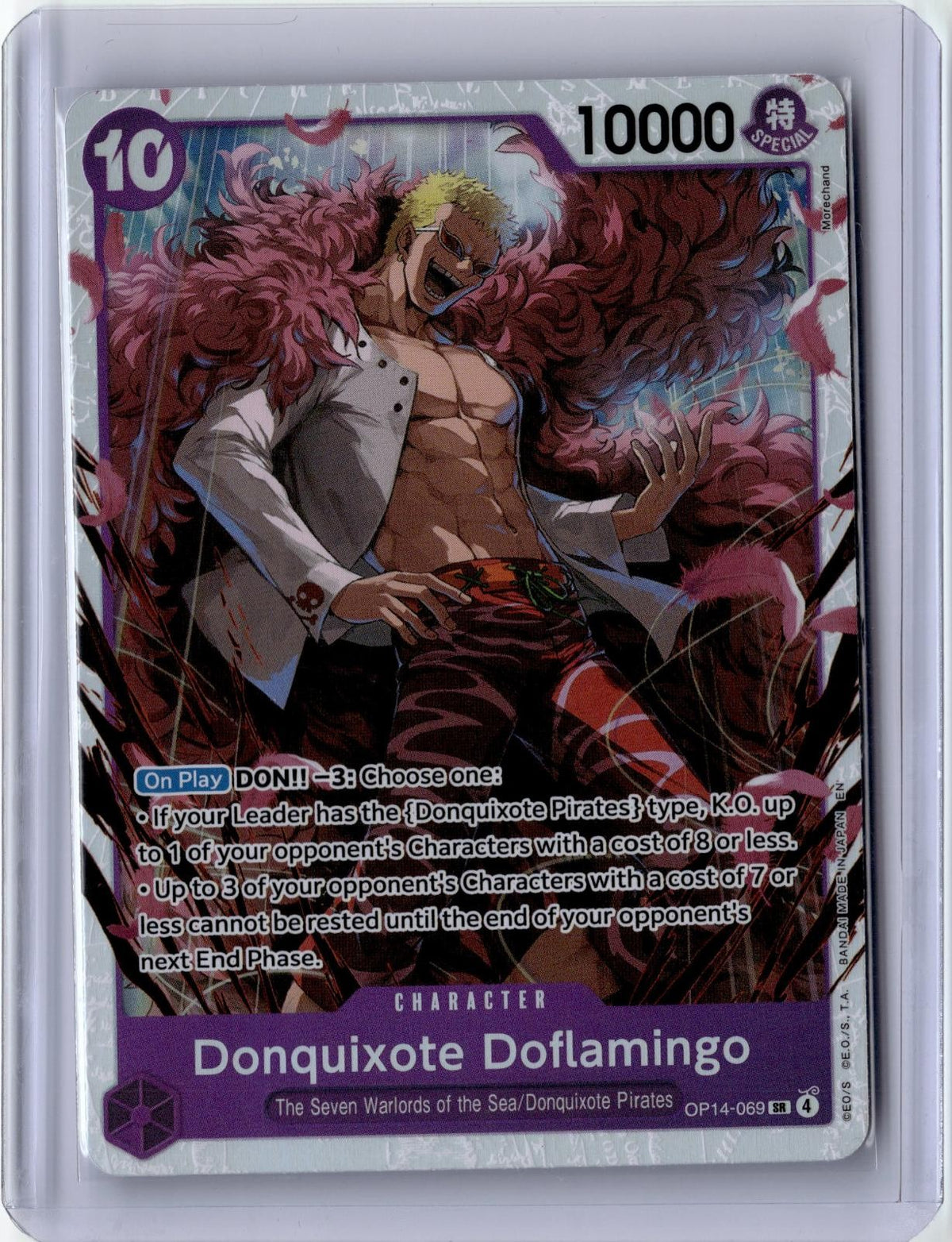 ONE PIECE DONQUIXOTE DOFLAMINGO OP14-069 THE AZURE SEA'S SEVEN FOIL NM