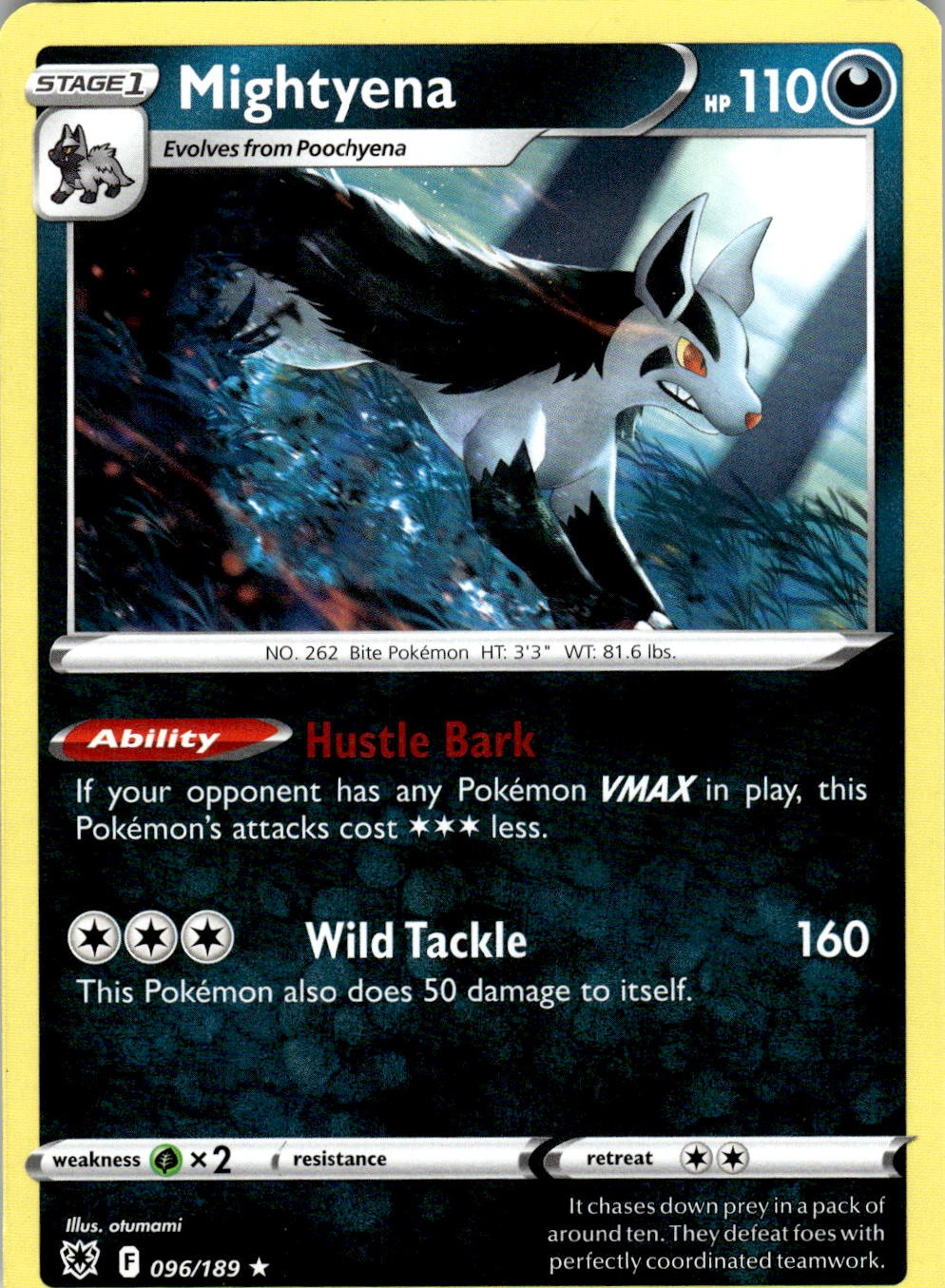 Mightyena 096/189 Rare Astral Radiance Pokemon Near Mint