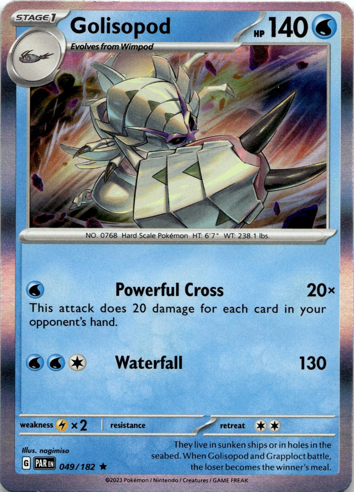 Golisopod 049/182 Rare Paradox Rift Pokemon Holo Near Mint