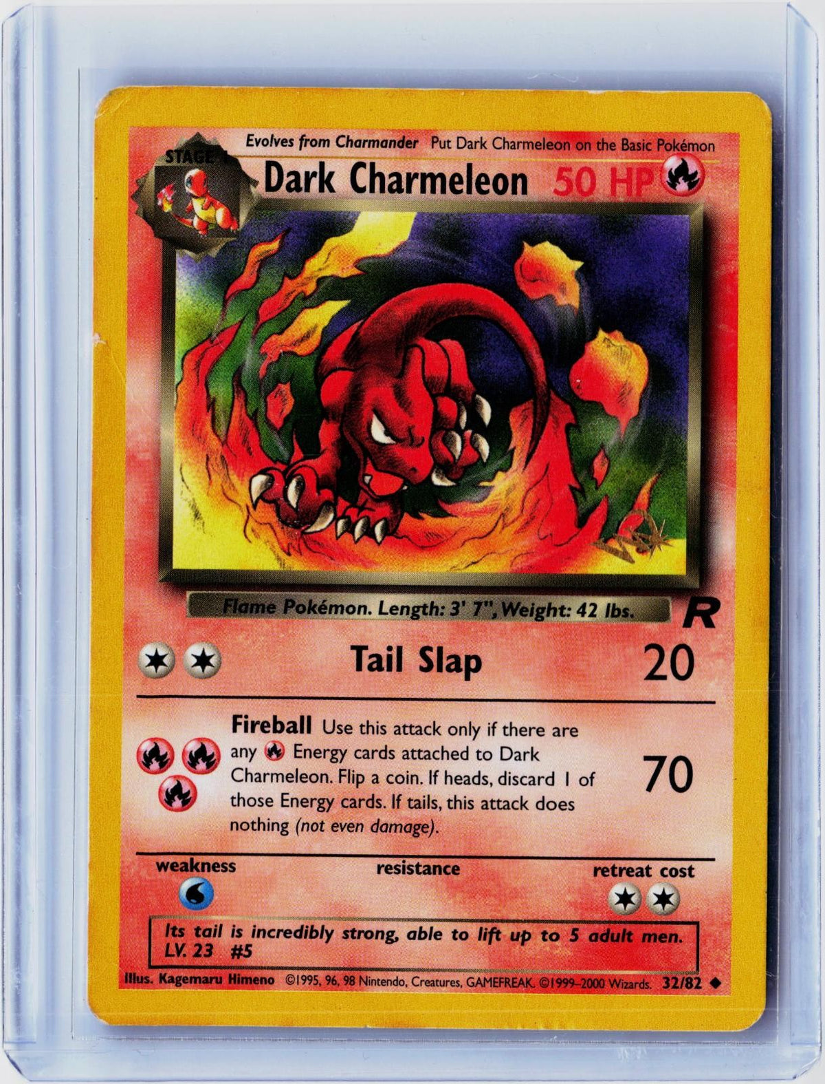 1999 POKEMON DARK CHARMELEON [W STAMPED] 32/82 PROMO WOTC PROMO HP
