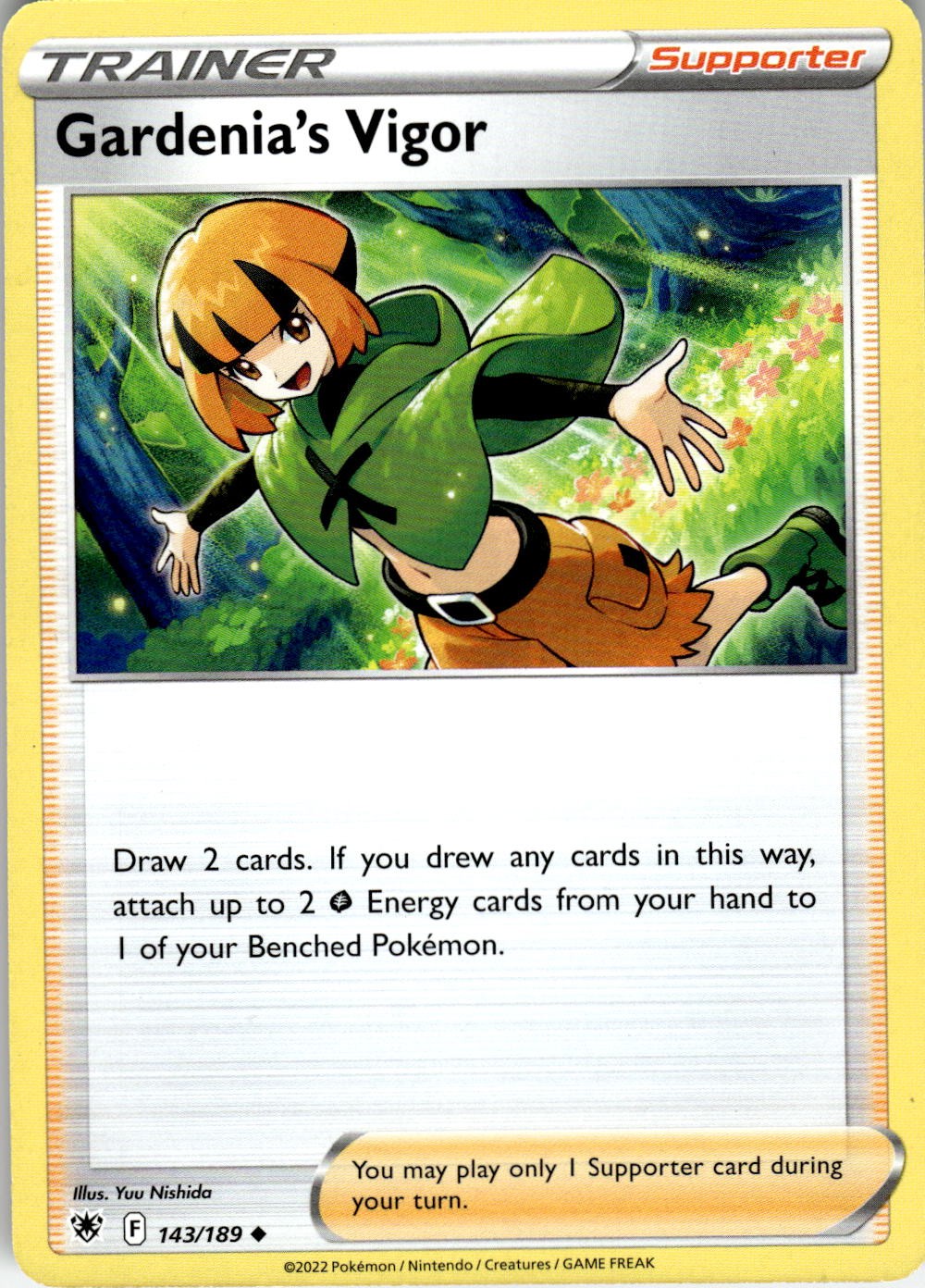 Gardenia's Vigor 143/189 Uncommon Astral Radiance Pokemon Near Mint