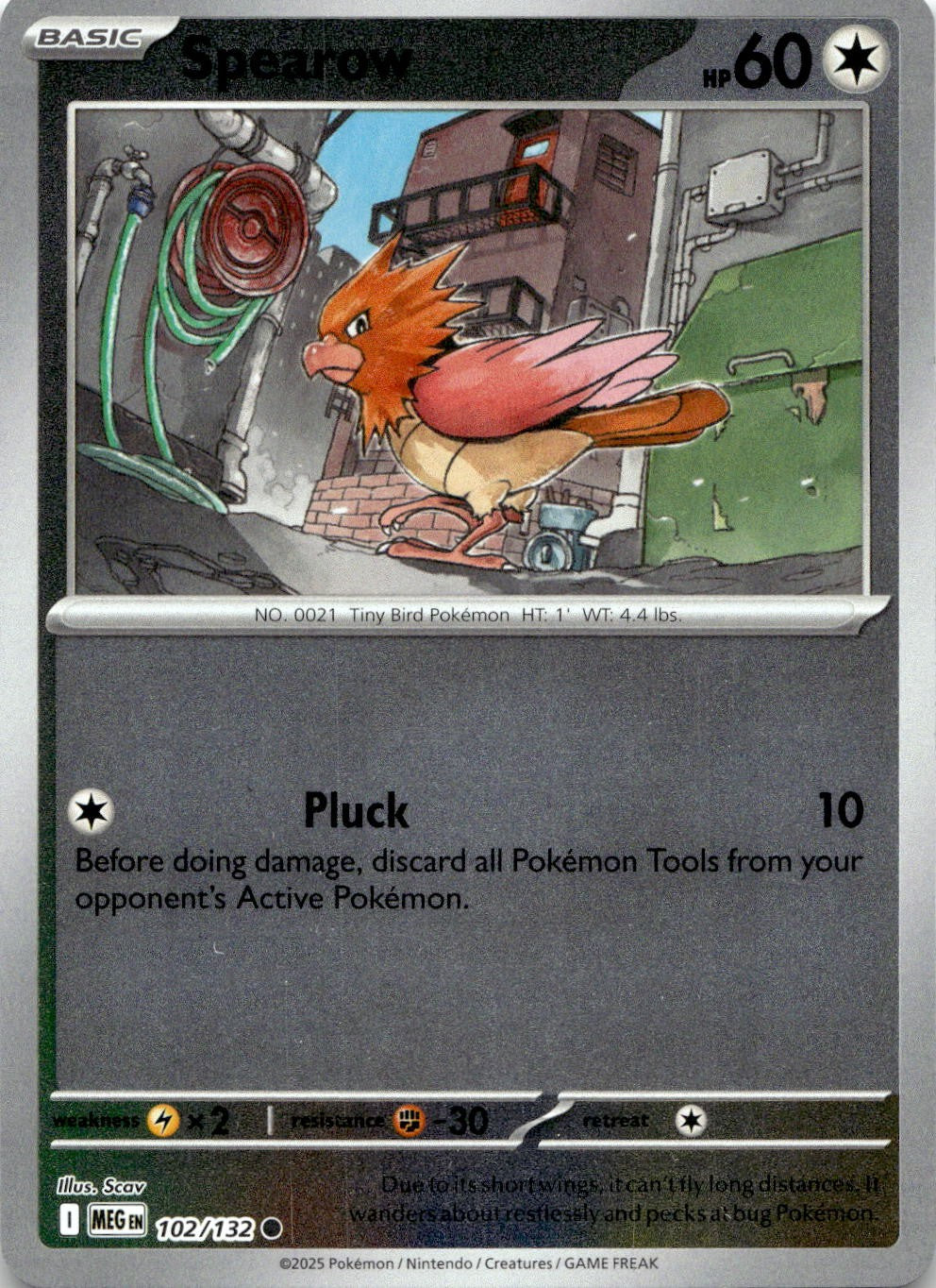 Spearow 102/132 Common Mega Evolution Pokemon Reverse Holo Near Mint