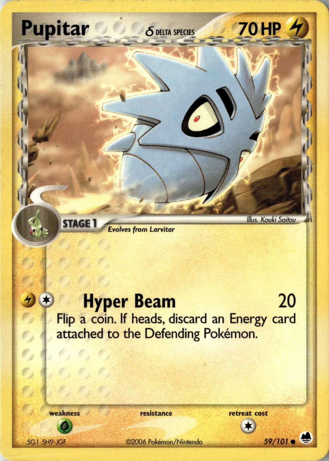 2006 POKEMON PUPITAR Δ 59/101 COMMON DRAGON FRONTIERS NEAR MINT