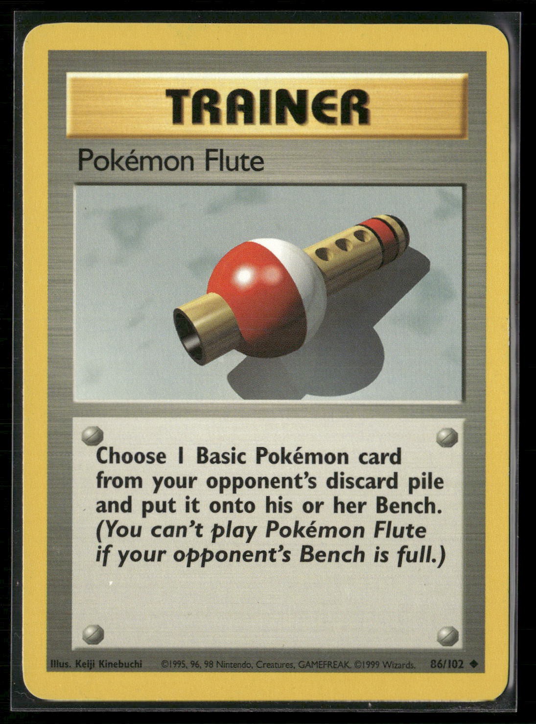 Pokemon Flute Uncommon Base Set 086/102 LP