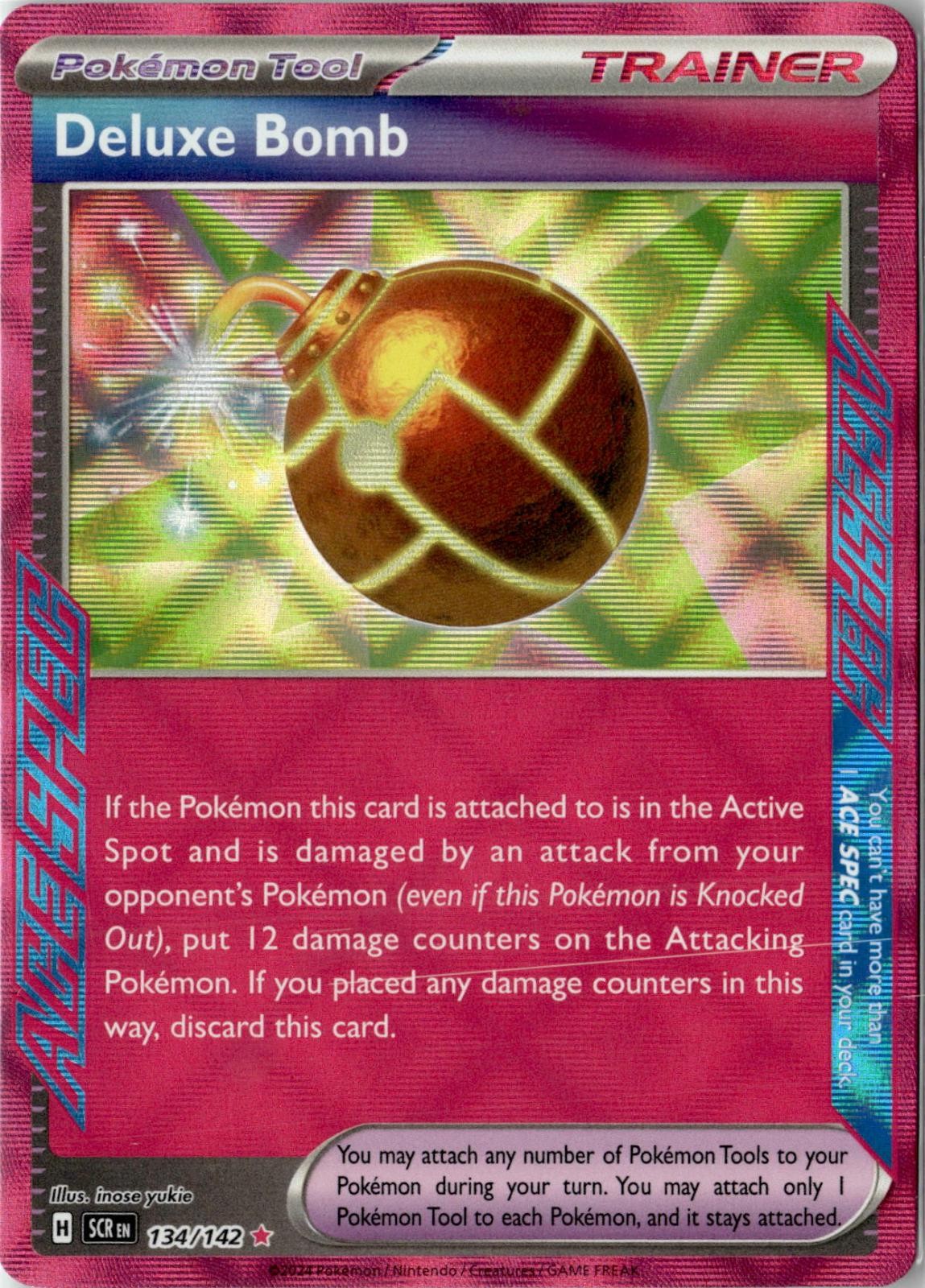 2024 POKEMON DELUXE BOMB 134/142 ACE SPEC RARE STELLAR CROWN HOLO NEAR MINT