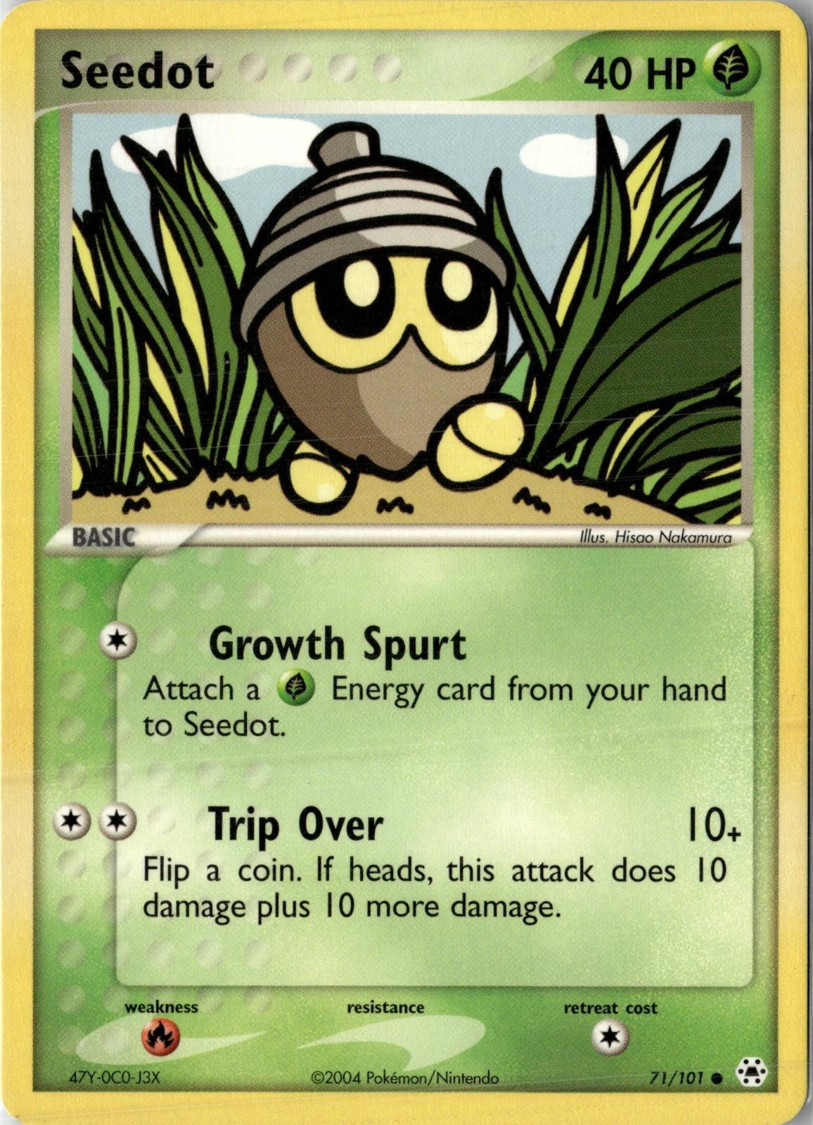 2004 POKEMON SEEDOT 71/101 COMMON HIDDEN LEGENDS NEAR MINT