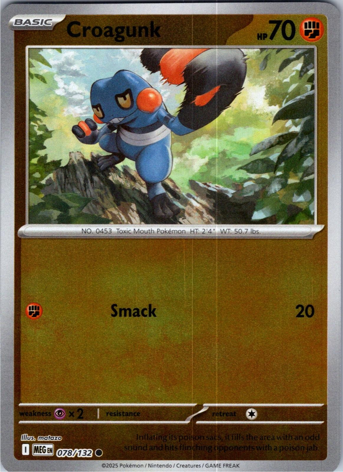 Croagunk 078/132 Common Mega Evolution Pokemon Lightly Played