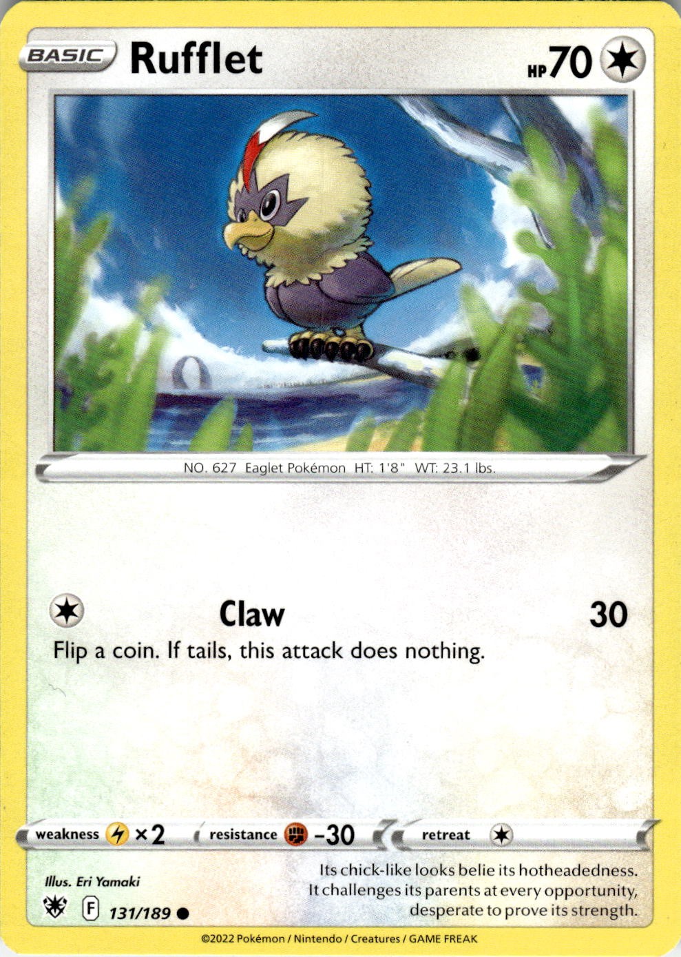 Rufflet 131/189 Common Astral Radiance Pokemon Near Mint