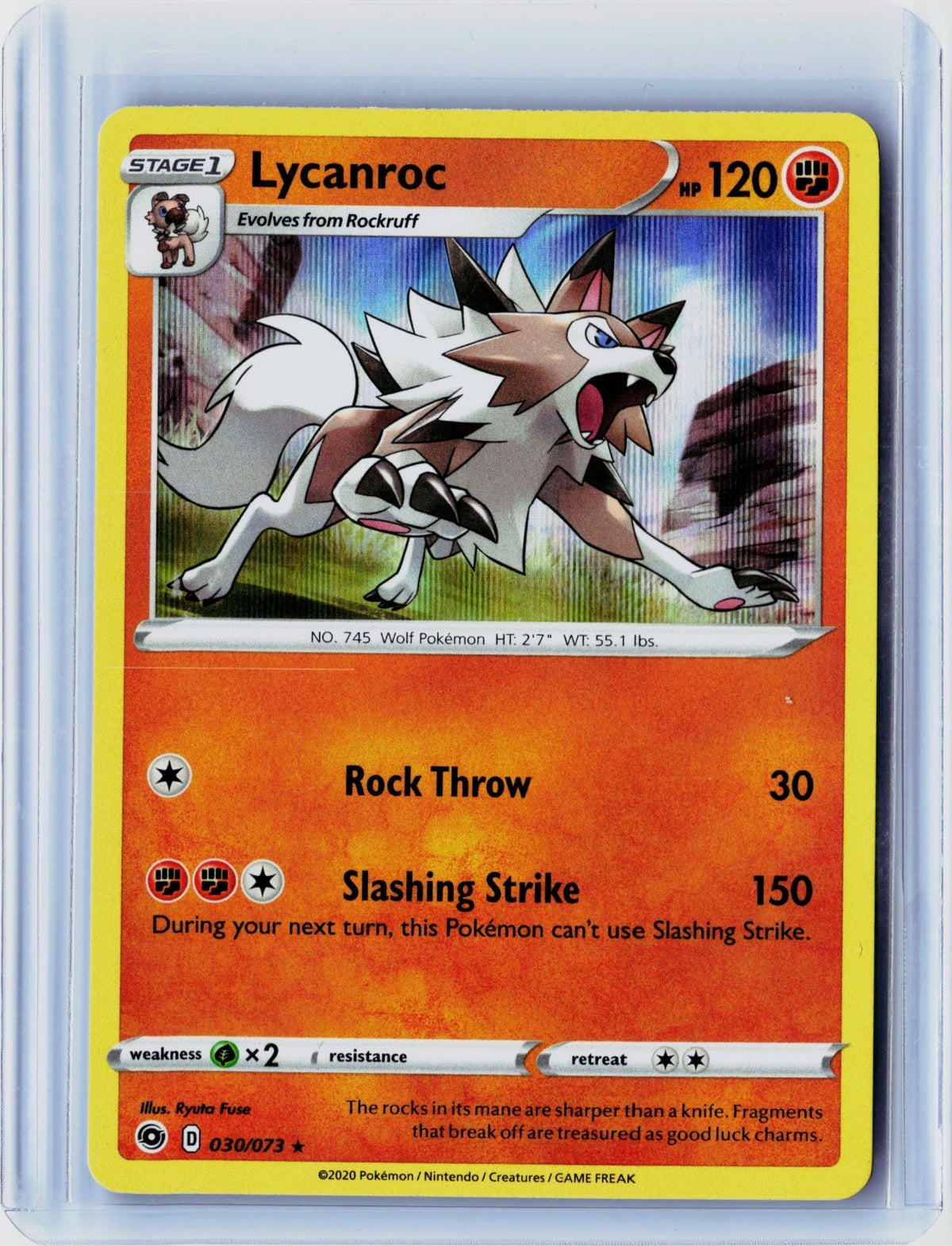 Lycanroc Holo Rare Champion's Path 30/73 NM