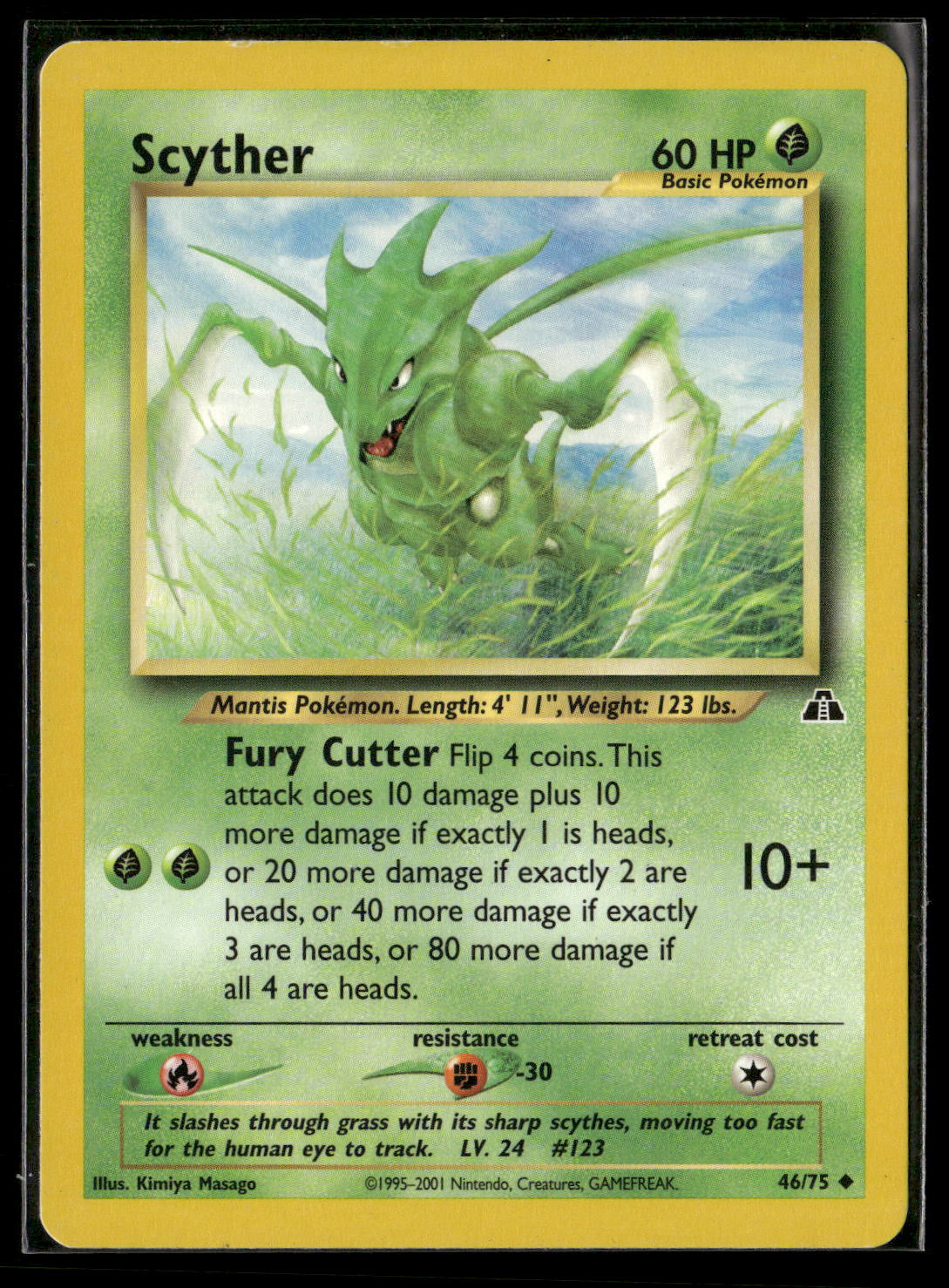 Scyther Unlimited Uncommon Neo Discovery 46/75 NM