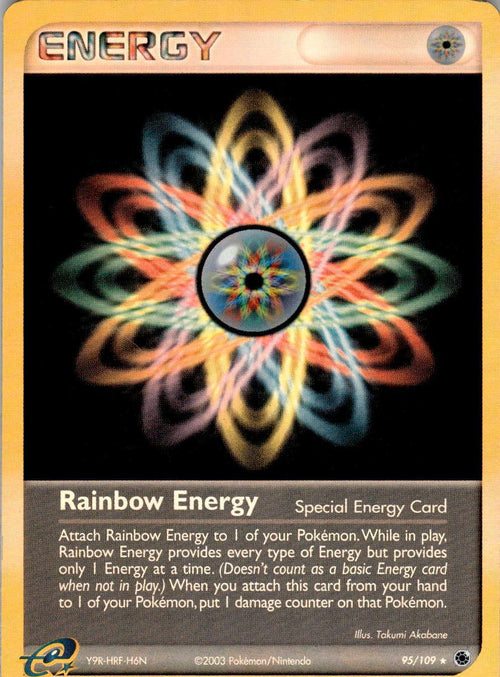 2003 POKEMON RAINBOW ENERGY 95/109 RARE RUBY & SAPPHIRE NEAR MINT