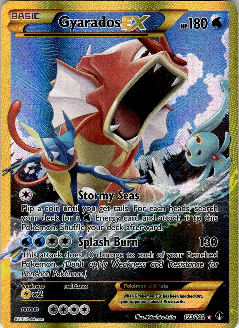 2016 POKEMON GYARADOS EX 123/122 SECRET RARE BREAKPOINT HOLO NEAR MINT