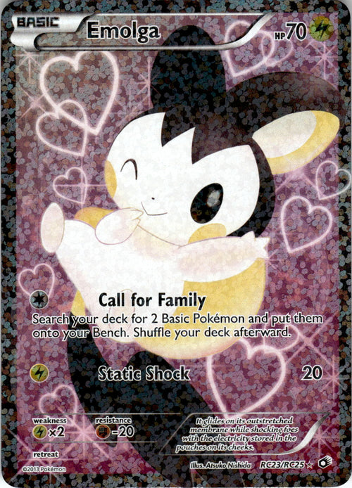 POKEMON EMOLGA (FULL ART) RC23/RC25 HOLO LEGENDARY TREASURES: NM