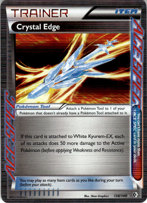 2012 POKEMON CRYSTAL EDGE 138/149 ACE SPEC RARE BOUNDARIES CROSSED HOLO NM