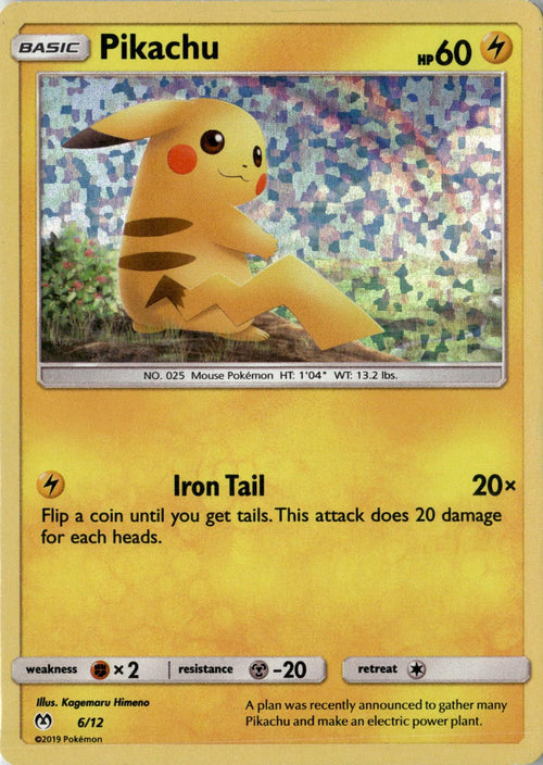 2019 POKEMON PIKACHU 006/012 HOLO PROMO MCDONALD'S PROMOS 2019 LIGHTLY PLAYED