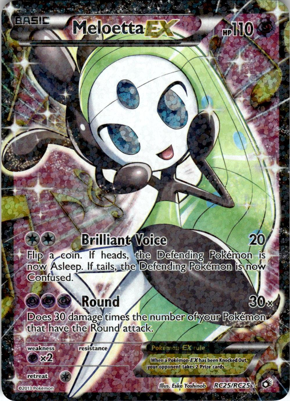 POKEMON MELOETTA EX (FULL ART) RC25/RC25 HOLO LEGENDARY TREASURES-NM