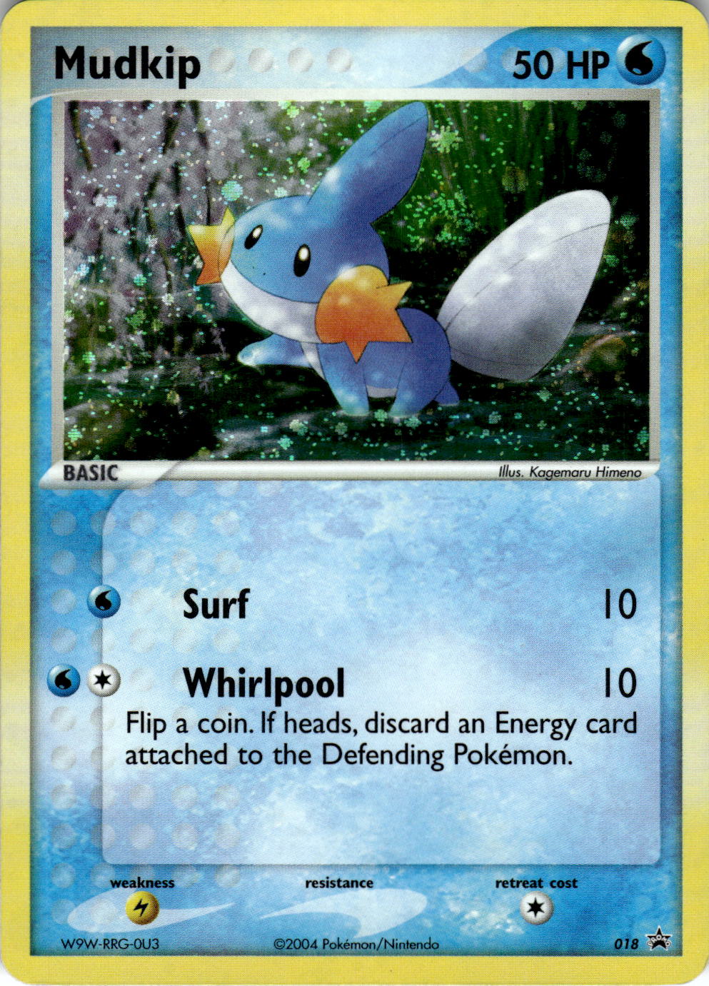 2004 POKEMON MUDKIP 018 PROMO NINTENDO BLACK STAR NEAR MINT