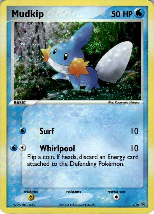 2004 POKEMON MUDKIP 018 PROMO NINTENDO BLACK STAR NEAR MINT