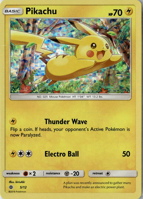 2017 POKEMON PIKACHU 005/012 HOLO PROMO MCDONALD'S PROMOS 2017 NEAR MINT